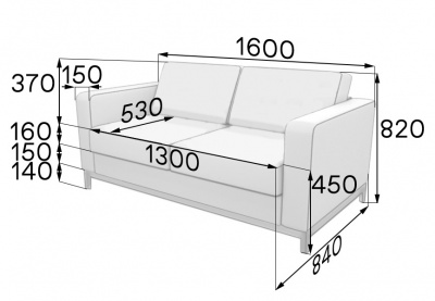 Диван 2-местный Бентли, Ben2-2