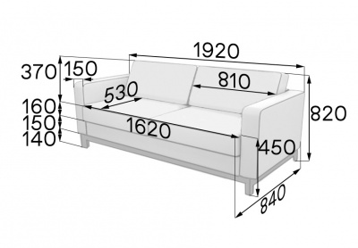 Диван 3-местный Бентли, Ben3M
