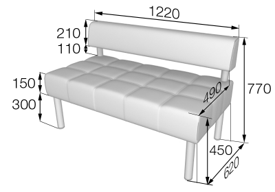 Модуль 2-местный, Бизнес, Bu2, oregon_09, кожзам
