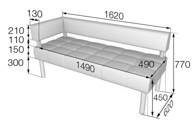 Модуль 3-местный правый, Бизнес, Bu3-1R, oregon_09, кожзам