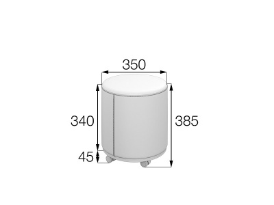Пуф 35х35К, Боно, БН-3535-К, newtone_kiwi, велюр