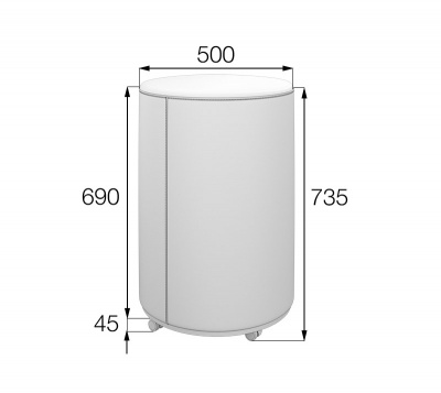 Пуф 50х70К, Боно, БН-5070-К, newtone_kiwi, велюр