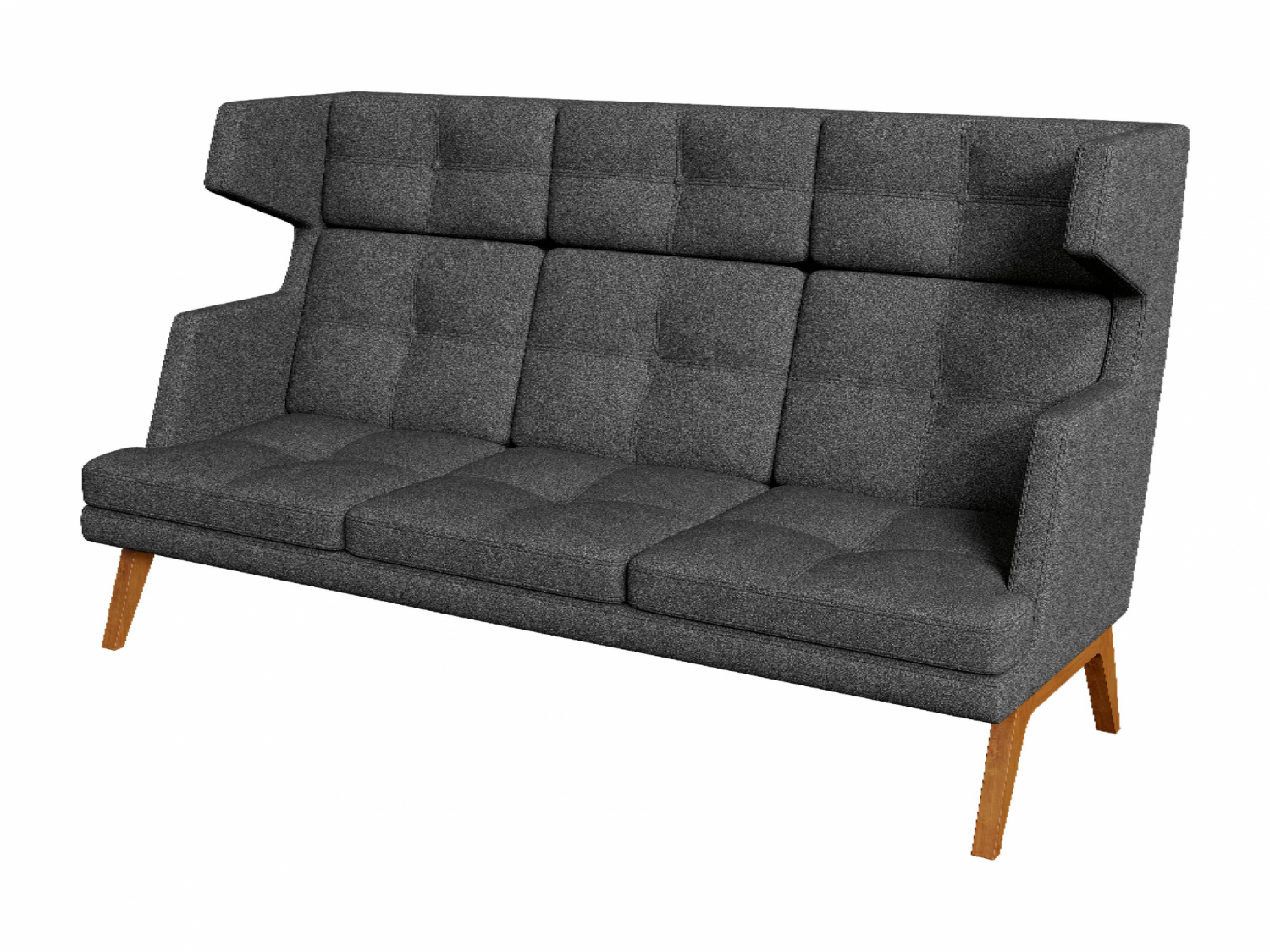 Диван 3-местный высокий, Беверли, Bev3H, dream_22, ткань: микровелюр