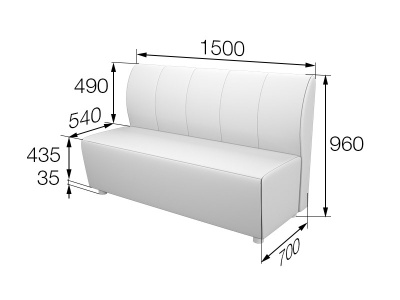 Модуль 3-местный, Беллис, BEL3, attika_156, кожзам