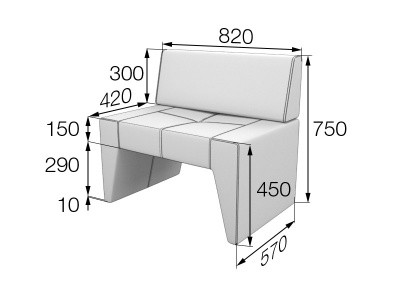 Модуль 1-местный, Кит, Kit1, ecotex_3007, кожзам