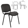 Стул для персонала и посетителей «ИЗО», черный каркас, кожзаменитель черный, Z-11
