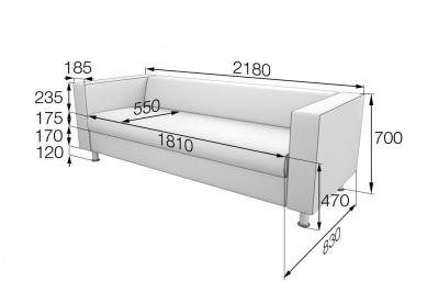 Диван 4-местный, Алекто, ALE4, oregon_21, кожзам