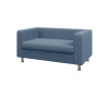Диван 2-местный, Алекто, ALE2, bravo_a_blue, ткань: рогожка