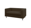 Диван 2-местный, Алекто, ALE2, bravo_a_dark_brown, ткань: рогожка