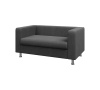 Диван 2-местный, Алекто, ALE2, bravo_a_dark_grey, ткань: рогожка