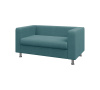 Диван 2-местный, Алекто, ALE2, bravo_a_emerald, ткань: рогожка