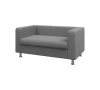 Диван 2-местный, Алекто, ALE2, bravo_a_grey, ткань: рогожка