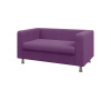 Диван 2-местный, Алекто, ALE2, bravo_a_purple, ткань: рогожка