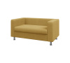 Диван 2-местный, Алекто, ALE2, bravo_a_yellow, ткань: рогожка
