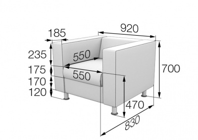 Кресло, Алекто, ALE1, domus_navy, кожзам