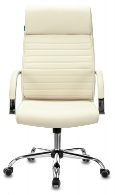 Кресло руководителя Бюрократ T-8010N слоновая кость OR-10 эко.кожа крестов. металл хром, купить в Сыктывкаре