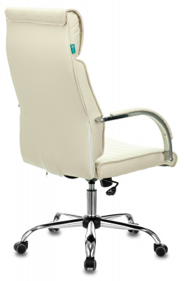 Кресло руководителя Бюрократ T-8010N слоновая кость OR-10 эко.кожа крестов. металл хром, купить в Сыктывкаре
