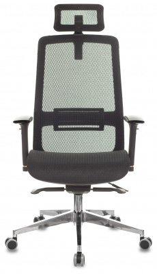 Кресло руководителя Бюрократ 821 черный сетка с подголов. крестов. алюминий, купить в Сыктывкаре