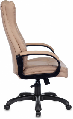 Кресло руководителя Бюрократ CH-879N бежевый Or-14 эко.кожа крестов. пластик, купить в Сыктывкаре