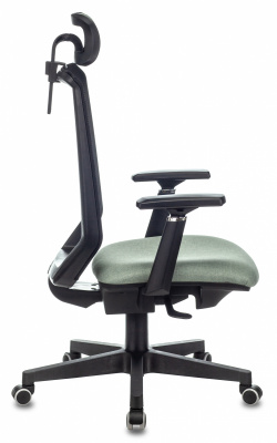 Кресло руководителя Бюрократ EXPERT черный TW-01 сиденье зеленый 38-407 сетка/ткань с подголов. крестов. пластик, купить в Сыктывкаре