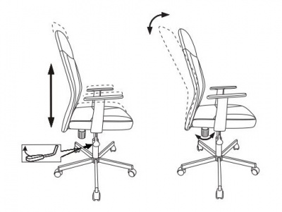 Кресло Бюрократ CH-606 черный текстиль/эко.кожа крестов. металл, купить в Сыктывкаре