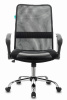 Кресло Бюрократ CH-600SL-LOW черный TW-01 эко.кожа/сетка низк.спин. крестов. металл хром, купить в Сыктывкаре