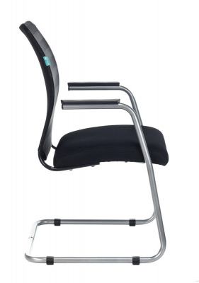 Кресло Бюрократ CH-599AV черный TW-32K01 сиденье черный TW-11 сетка/ткань полозья металл серебристый, купить в Сыктывкаре