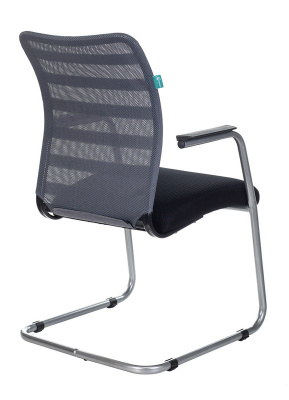 Кресло Бюрократ CH-599AV серый TW-32K03 сиденье черный TW-11 сетка/ткань полозья металл серебристый, купить в Сыктывкаре