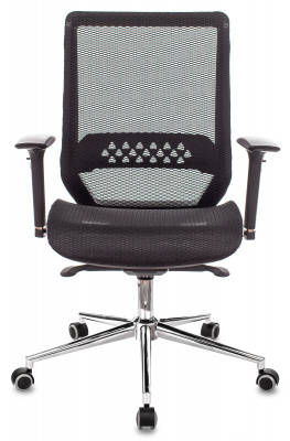 Кресло Бюрократ Sirius черный сетка крестов. металл хром, купить в Сыктывкаре