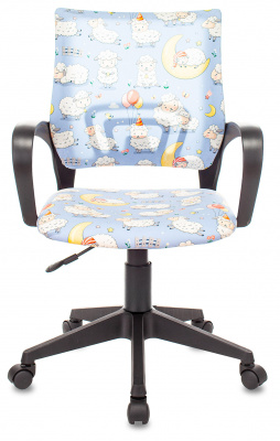 Кресло детское Бюрократ BUROKIDS 1 голубой овечки крестов. пластик, купить в Сыктывкаре