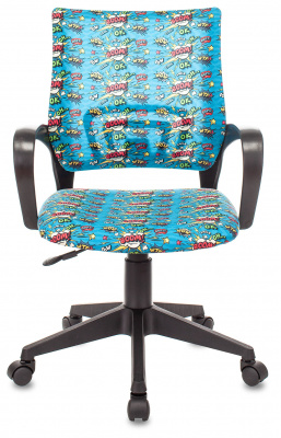 Кресло детское Бюрократ BUROKIDS 1 голубой бум крестов. пластик, купить в Сыктывкаре