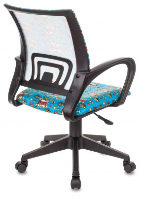 Кресло детское Бюрократ BUROKIDS 1 голубой бум крестов. пластик, купить в Сыктывкаре