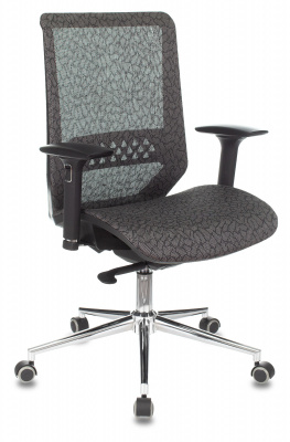 Кресло Бюрократ Sirius серый KF-1 сетка крестов. металл хром, купить в Сыктывкаре