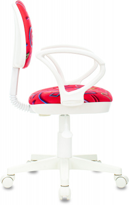 Кресло детское Бюрократ KD-3/WH/ARM розовый Sticks 05 крестов. пластик пластик белый, купить в Сыктывкаре