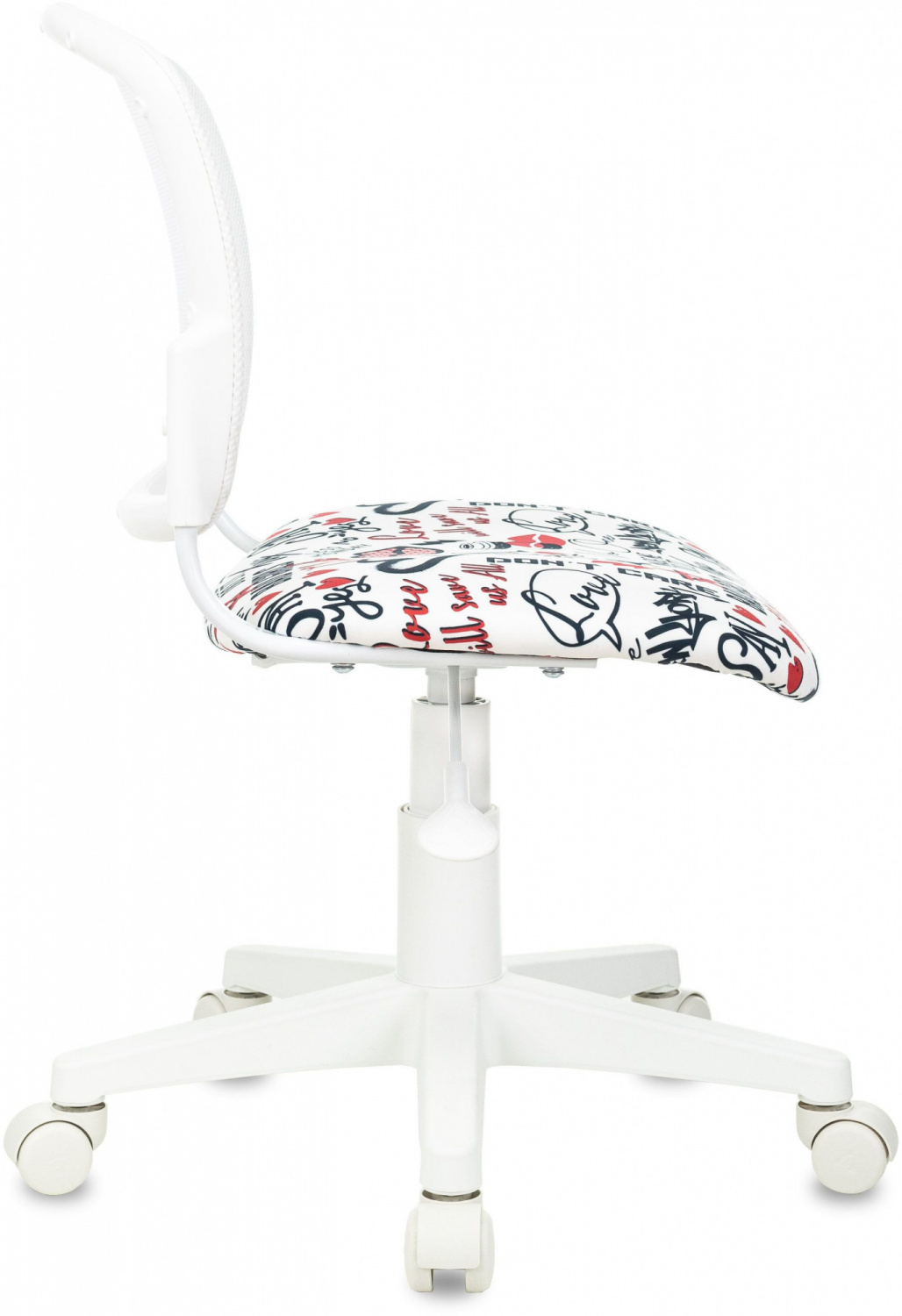 Кресло детское Бюрократ CH-W296NX белый TW-15 сиденье мультиколор красные губы сетка/ткань крестов. пластик пластик белый — фото, характеристики, наличие в Сыктывкаре