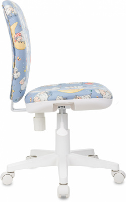Кресло детское Бюрократ KD-W10 голубой овечки крестов. пластик пластик белый, купить в Сыктывкаре