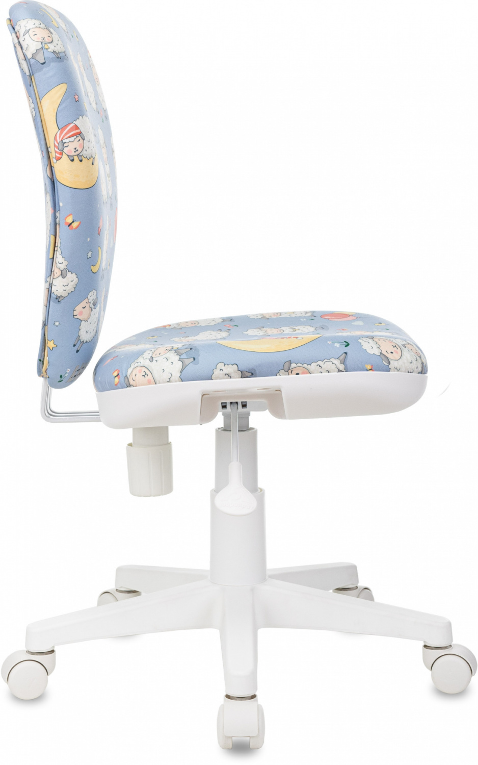 Кресло детское Бюрократ KD-W10 голубой овечки крестов. пластик пластик белый — фото, характеристики, наличие в Сыктывкаре