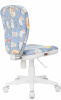 Кресло детское Бюрократ KD-W10 голубой овечки крестов. пластик пластик белый — фото, характеристики, наличие в Сыктывкаре