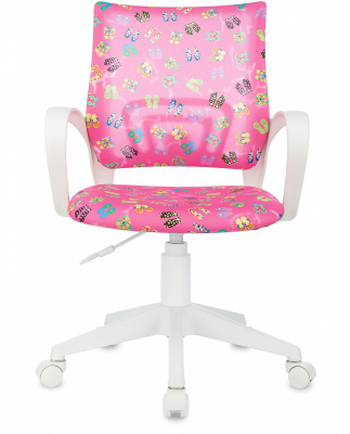 Кресло детское Бюрократ BUROKIDS 1 W розовый сланцы крестов. пластик пластик белый, купить в Сыктывкаре