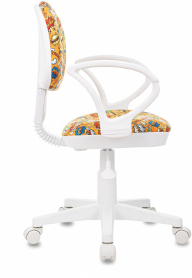 Кресло детское Бюрократ KD-3/WH/ARM оранжевый бэнг крестов. пластик пластик белый, купить в Сыктывкаре