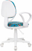 Кресло детское Бюрократ KD-3/WH/ARM голубой бум крестов. пластик пластик белый — фото, характеристики, наличие в Сыктывкаре
