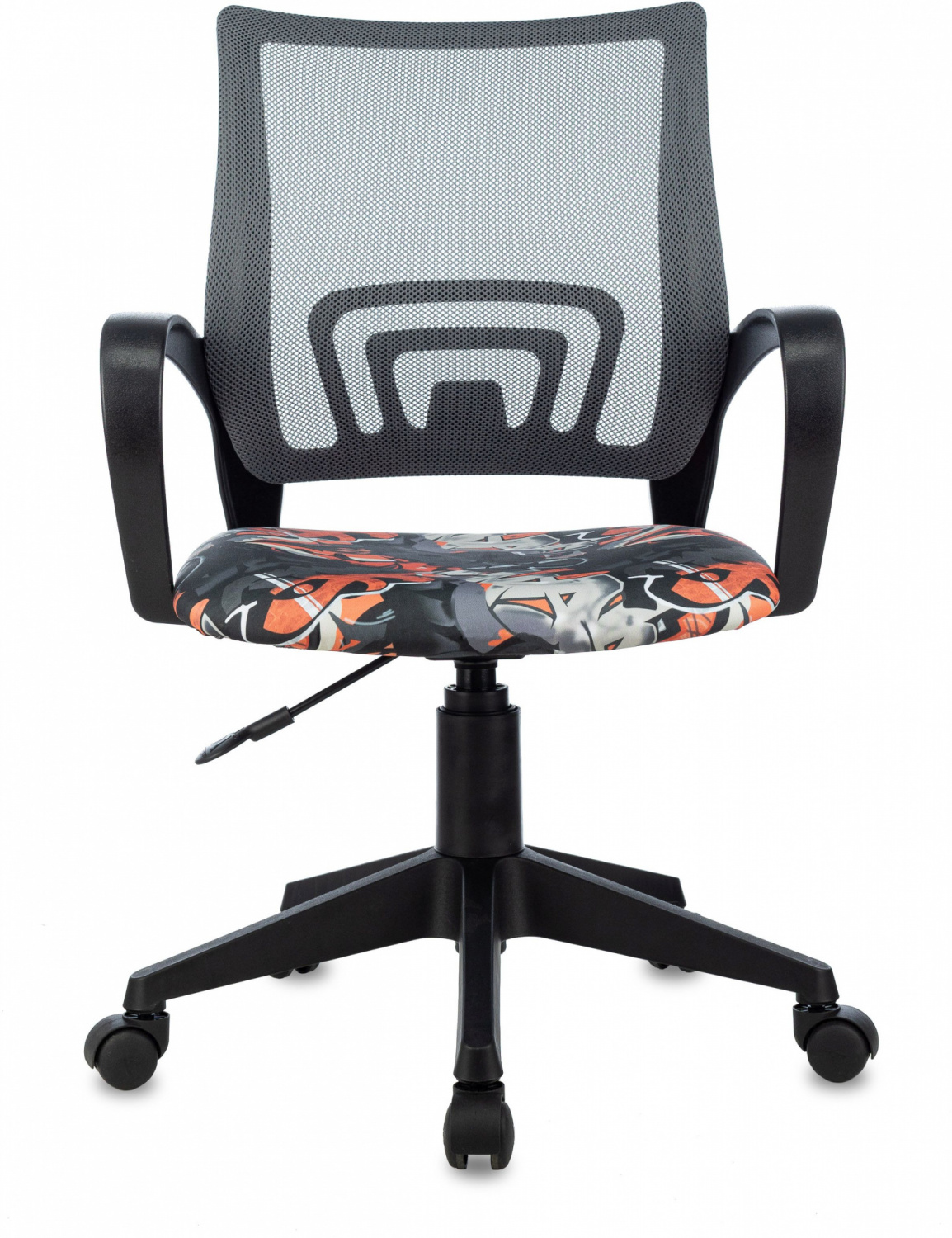 Кресло детское Бюрократ BUROKIDS 1 серый TW-04 граффити сетка/ткань крестов. пластик — фото, характеристики, наличие в Сыктывкаре