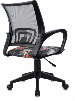 Кресло детское Бюрократ BUROKIDS 1 серый TW-04 граффити сетка/ткань крестов. пластик, купить в Сыктывкаре