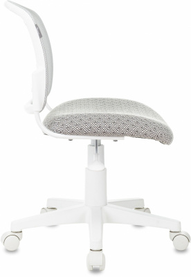 Кресло детское Бюрократ CH-W296NX светло-серый TW-02 Twist сетка/ткань крестов. пластик пластик белый, купить в Сыктывкаре