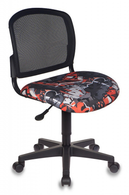 Кресло детское Бюрократ CH-296NX черный сиденье черный граффити крестов. пластик, купить в Сыктывкаре