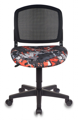 Кресло детское Бюрократ CH-296NX черный сиденье черный граффити крестов. пластик, купить в Сыктывкаре