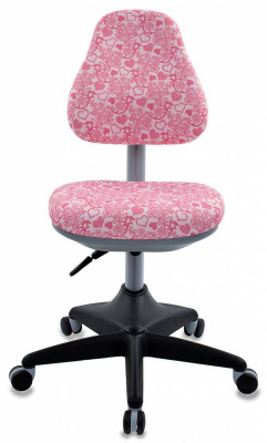 Кресло детское Бюрократ KD-2 розовый сердца Hearts-Pk крестов. пластик, купить в Сыктывкаре