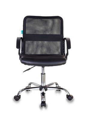 Кресло Бюрократ CH-590SL черный эко.кожа/сетка крестов. металл хром, купить в Сыктывкаре