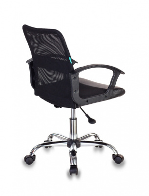 Кресло Бюрократ CH-590SL черный эко.кожа/сетка крестов. металл хром, купить в Сыктывкаре
