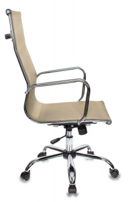 Кресло руководителя Бюрократ CH-993 золотистый сетка крестов. металл хром, купить в Сыктывкаре